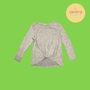 Blu Pepper Girls Heather Grey Sweater Top